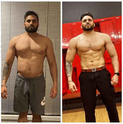 Muscle gain transformation by Punjabi Fitness -2